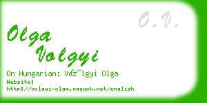 olga volgyi business card